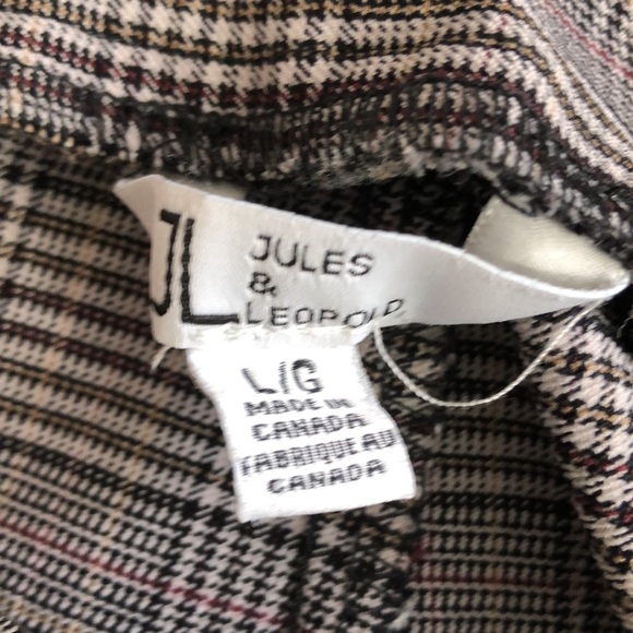 Jules & Leopold Checkered Cuffed High Waisted Ankle Pull On Pants Large - Picture 4 of 8